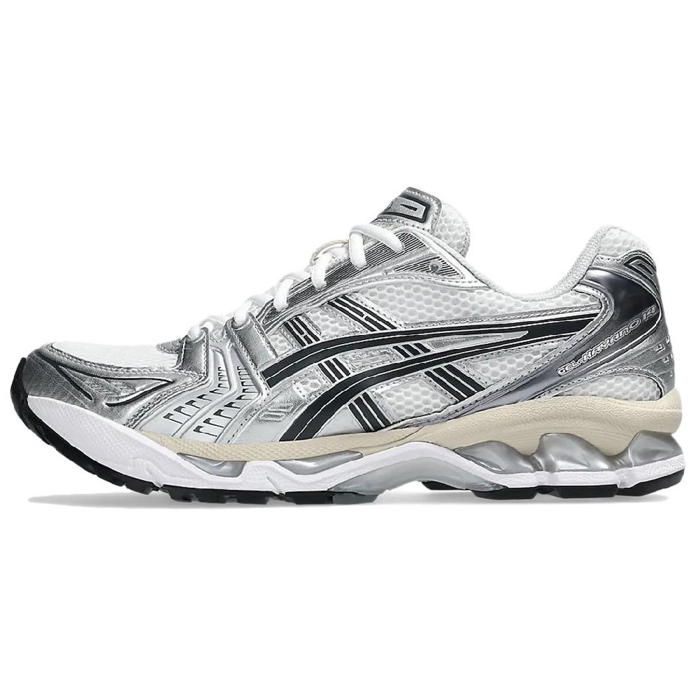 Asics Gel Kayano 14 Low Top Casual Running Shoes Unisex Silver White