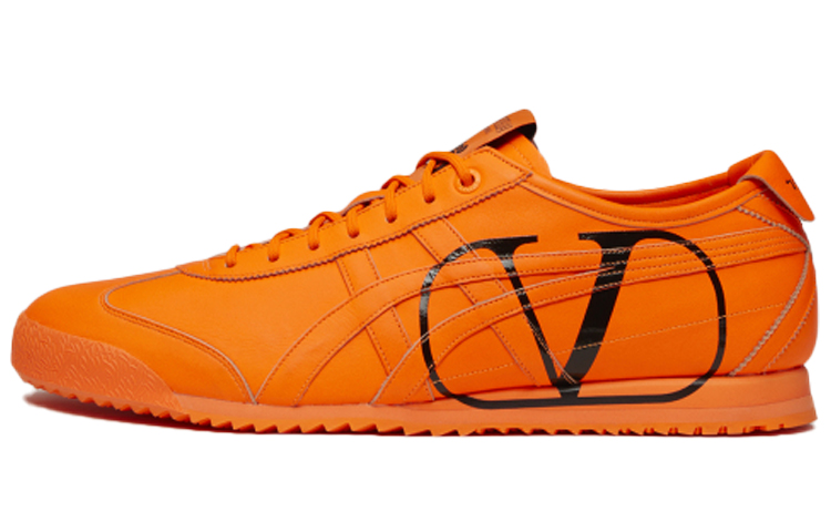 Valentino x Onitsuka Tiger MEXICO 66 Cushioning Anti-Slip And Wear-Resistant Low-Top Casual Shoes Unisex Orange
