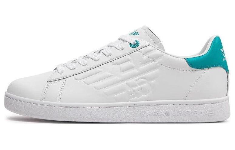 EMPORIO ARMANI EA7 Low-Top Skateboard Shoes Unisex White Blue