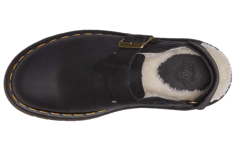 Dr.Martens Jorge Ii Faux Fur Lined Nubuck Slingback Mules 'Black' Women's