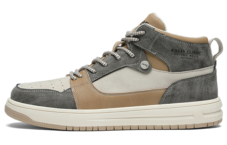 Jeep Breathable Mid-Top Skateboard Shoes Men's Vintage