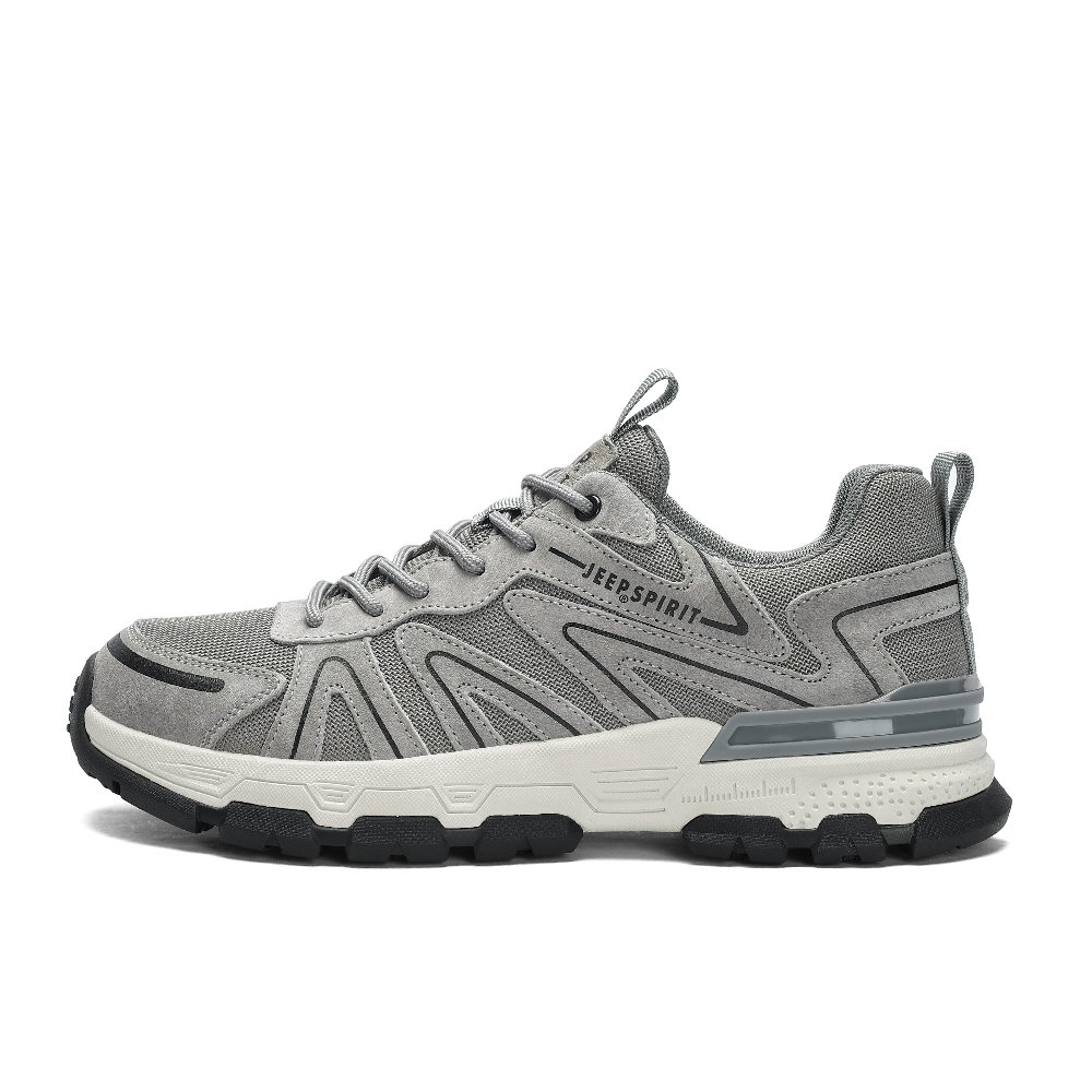JEEP SPIRIT Low-Top Outdoor Shoes Men's Moon Dust Gray