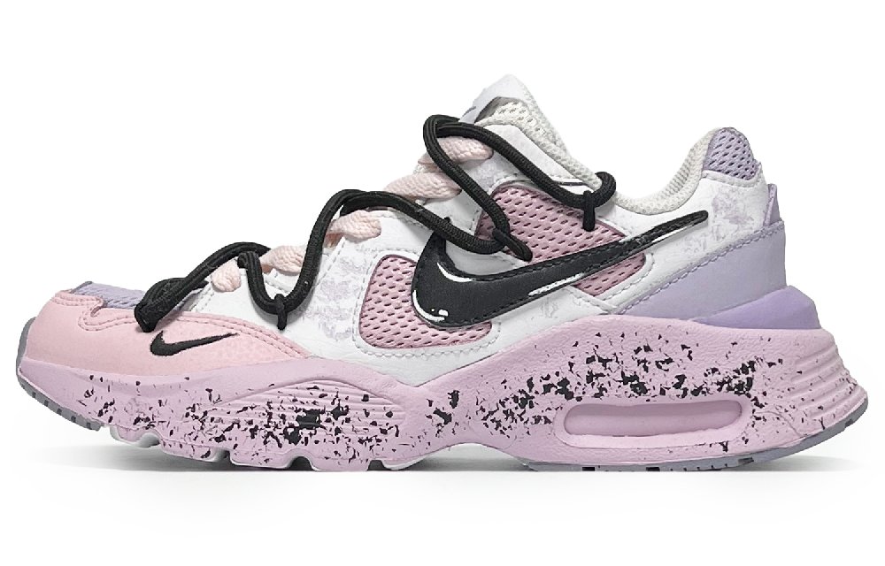 Nike Air Max Fusion Cushioning And Breathable Low Top City Commute Running Shoes Women's Purple Pink