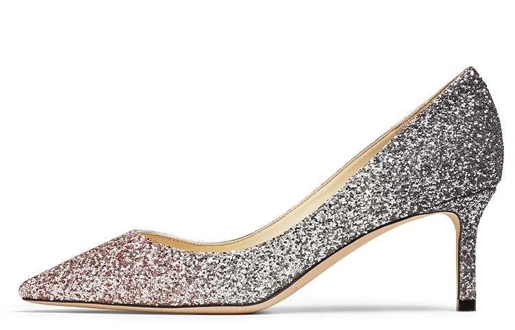 Jimmy Choo ROMY Slim Heel High Heels 6CM Women's Pink Silver Gray Gradient