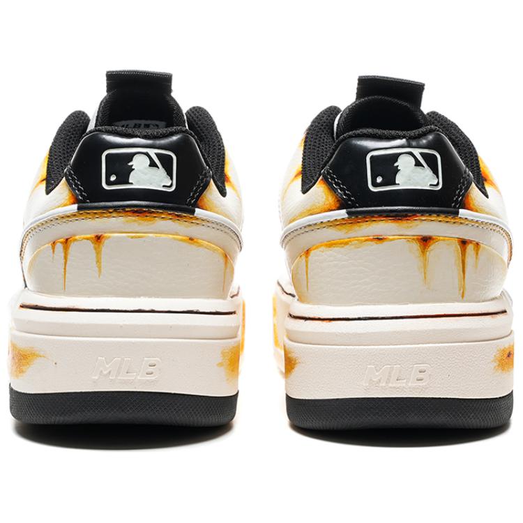 MLB Chunky Liner Melting Cheese Anti-Slip Wear-Resistant Low-Top Skateboard Shoes Unisex White