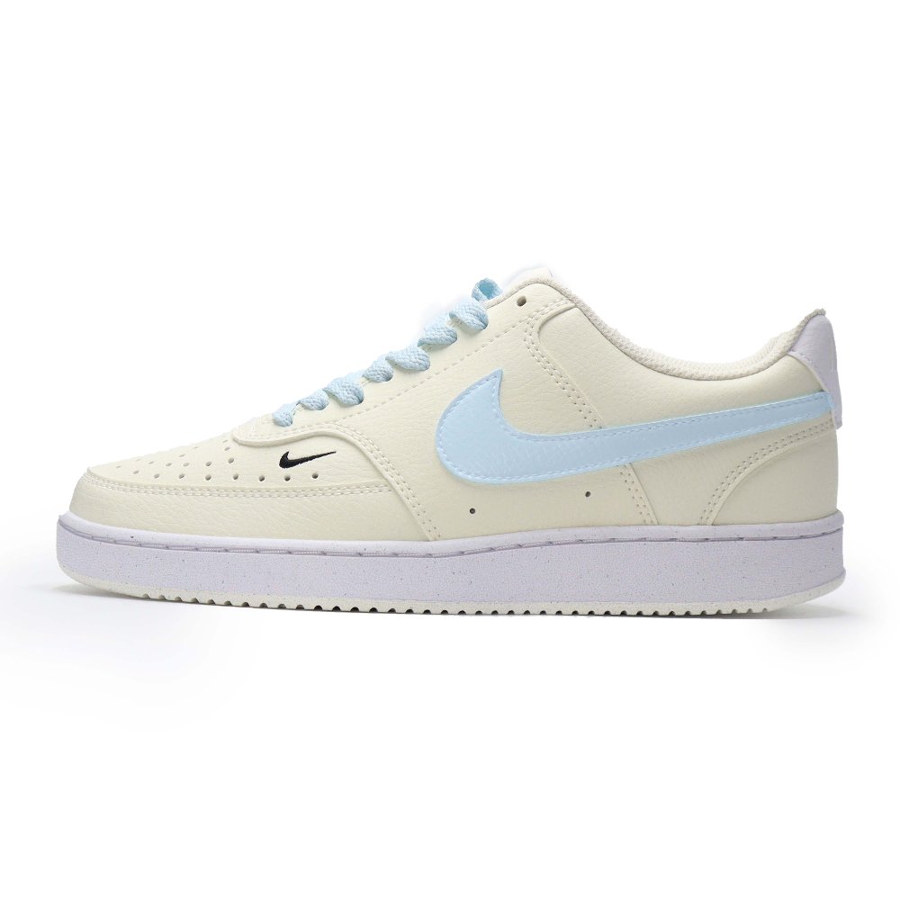 Nike Court Vision Cushioning Wear-Resistant Low-Top Skateboard Shoes Women's Cream Yellow