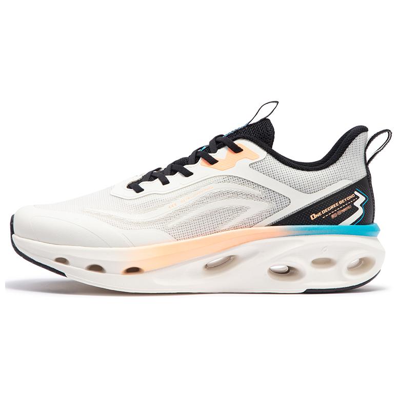 361° Slip-Resistant Low-Top Casual Running Shoes Men's White Black