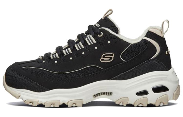 Skechers D'Lites 1.0 Fashion Running Shoes Black/Grey/Brown Women's