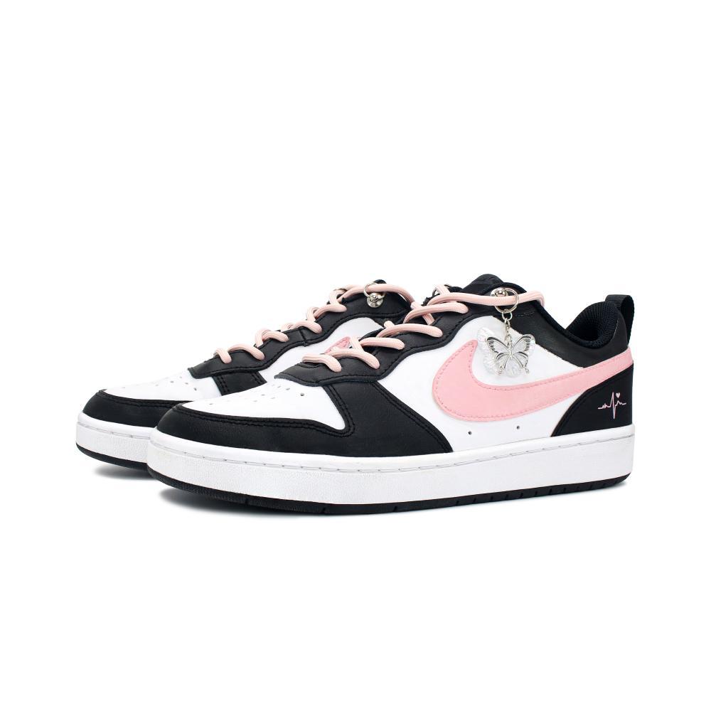 Nike Court Borough 2 Wear resistant And Lightweight Low Top Skateboard Shoes GS Black Pink купить в интернет-магазине Yoocart с быстрой доставкой по России.