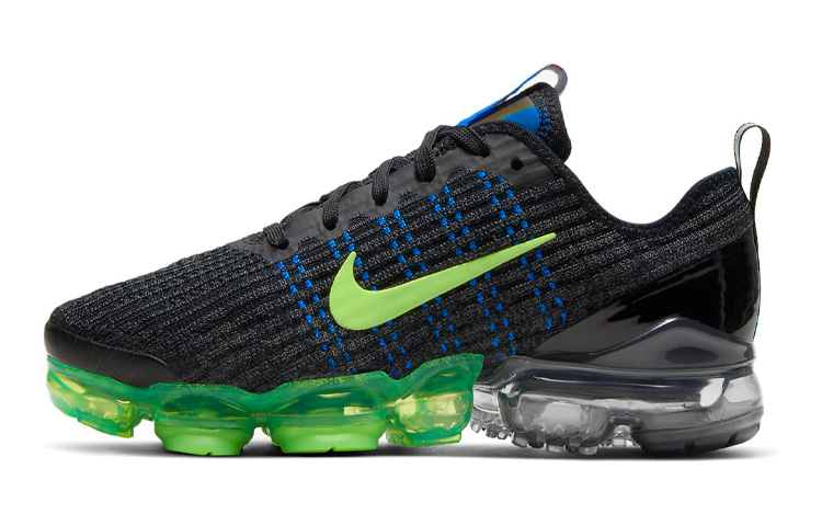 Nike Air VaporMax Flyknit 3 Black Blue Volt GS