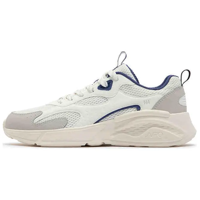 361° Cushioning Wear-Resistant Low-Top Casual Shoes Men's White Gray