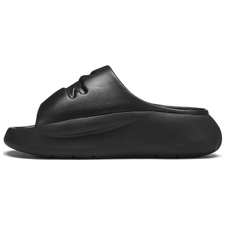 LACOSTE Rubber Sole Abrasion Resistant Slide Slippers Men's Black