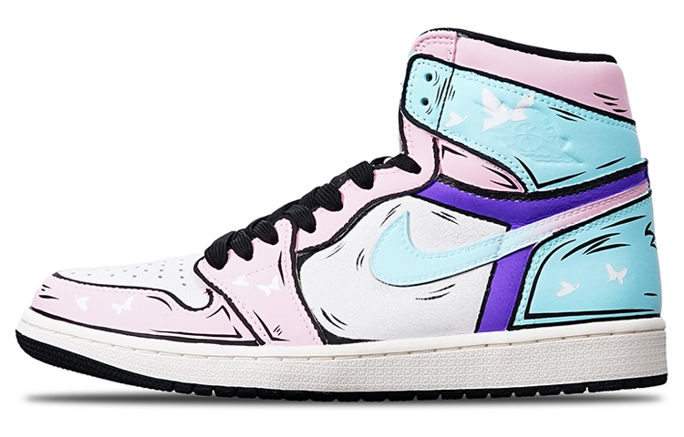 Jordan Air Jordan 1 Retro High OG High-Top Vintage Basketball Shoes Unisex Purple Blue