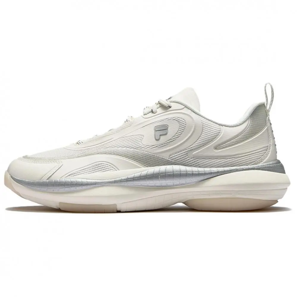 FILA FUSION RAY V Radiation 5th Generation Cushioning, Wear Resistant Low Top Casual Shoes Men's White
