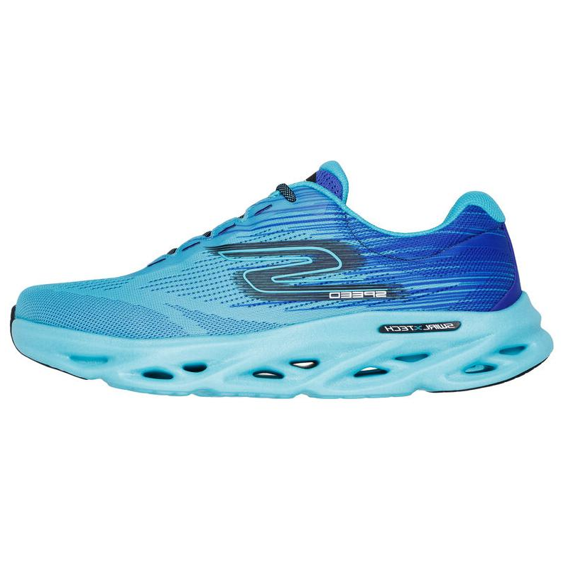 Skechers Go Run Speed Abrasion Resistant Low Top Casual Running Shoes Men's Blue