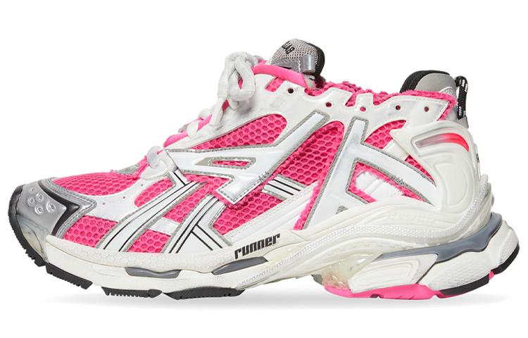 Balenciaga Runner Sneakers 'White Pink Grey Mesh And Nylon' Women's