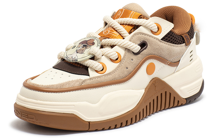 361° Bored Monkey Series Bored Monkey Anti-Slip Wear-Resistant Low-Top Skateboard Shoes Men's Sago/Javanese