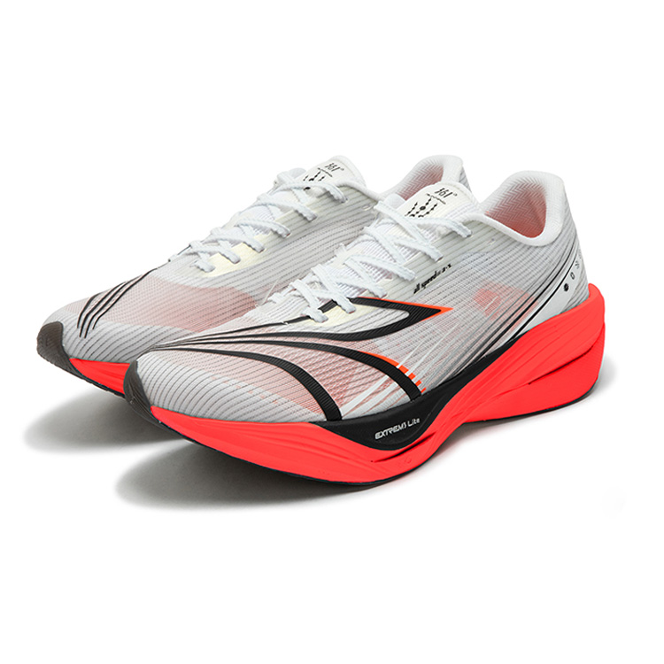 361° Flying B ET Cushioning Anti-Slip Wear-Resistant Breathability Low-Top Running Shoes Men's Fluorescent Red Orange