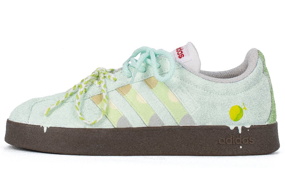 Adidas VL COURT 2.0 Muskmelon Low Top Skateboard Shoes Unisex Light Green