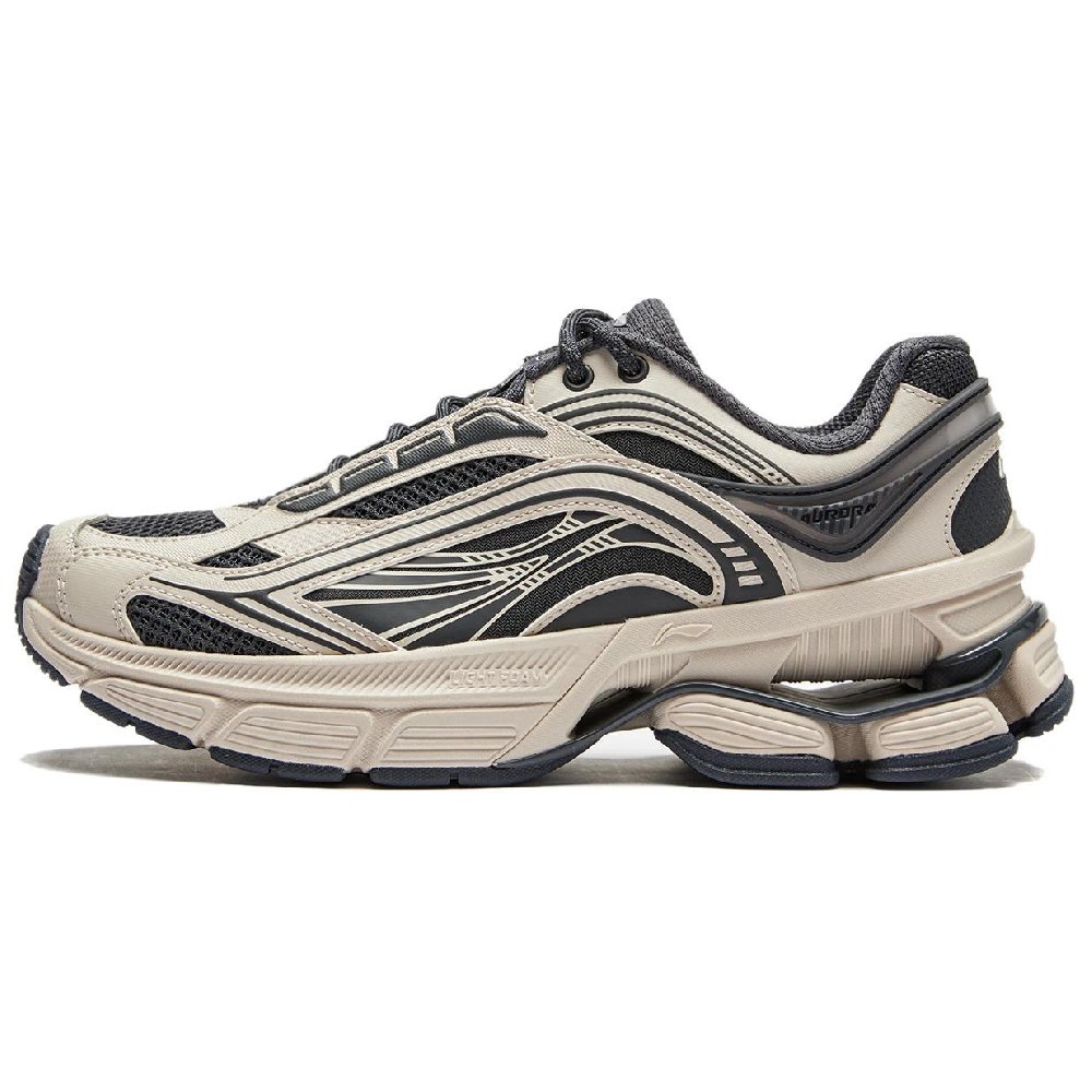 LiNing Aurora RENEW Anti-Slip Wear-Resistant Low-Top Casual Shoes Women's Beige Black