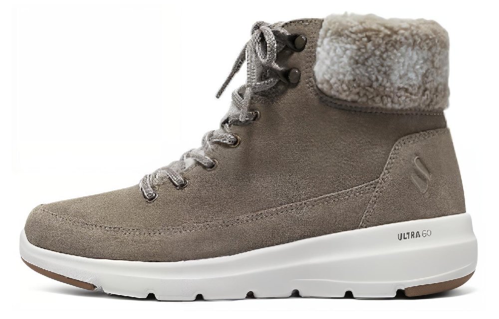 Skechers Thermal Waterproof Abrasion Resistant Cushioning Slip Resistant Ankle Length Snow Boots Women's Tan