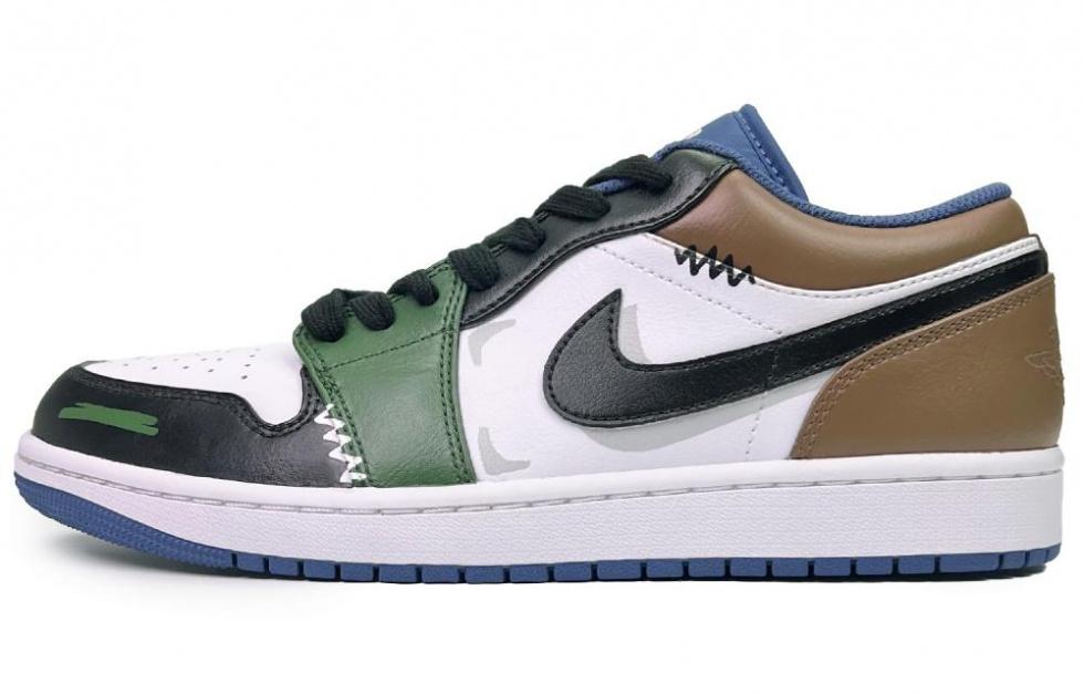 JORDAN Air JORDAN 1 Vintage Basketball Shoes Men Low Top Black White Brown