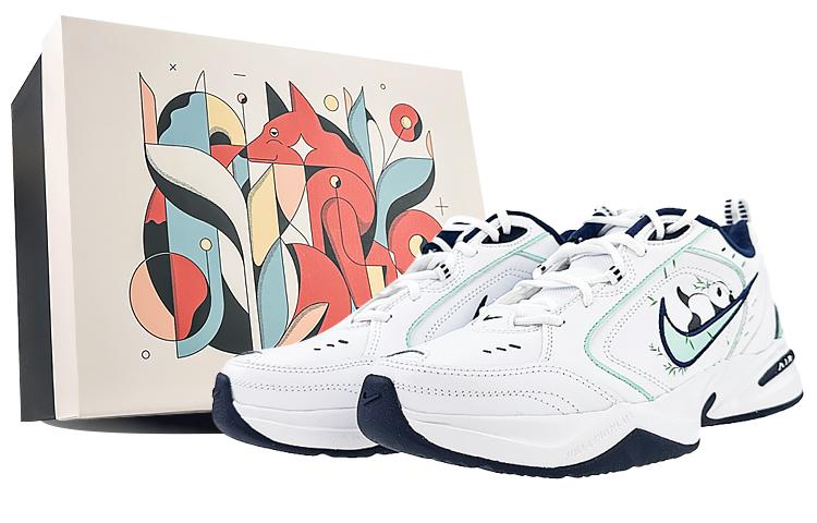 Nike Air Monarch 4 Low-Top Chunky Sneakers Unisex White Black