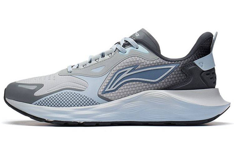 LiNing Yufeng Cushioning, Slip Resistant, And Abrasion Resistant Low Top Running Shoes Men's Gray Black
