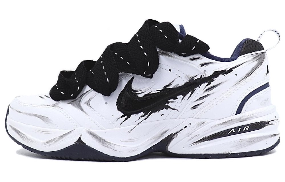 Nike Air Monarch 4 Chunky Sneakers Unisex Low Top Black/White/Gray