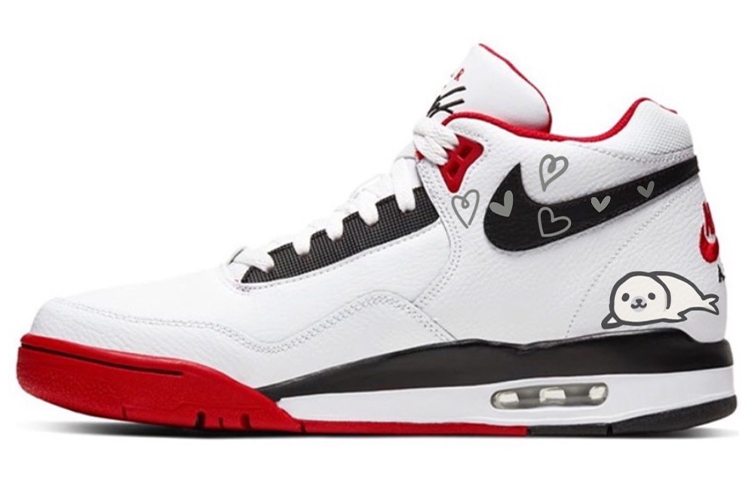 Nike Flight Legacy Vintage Basketball Shoes Men High-Top Red/White