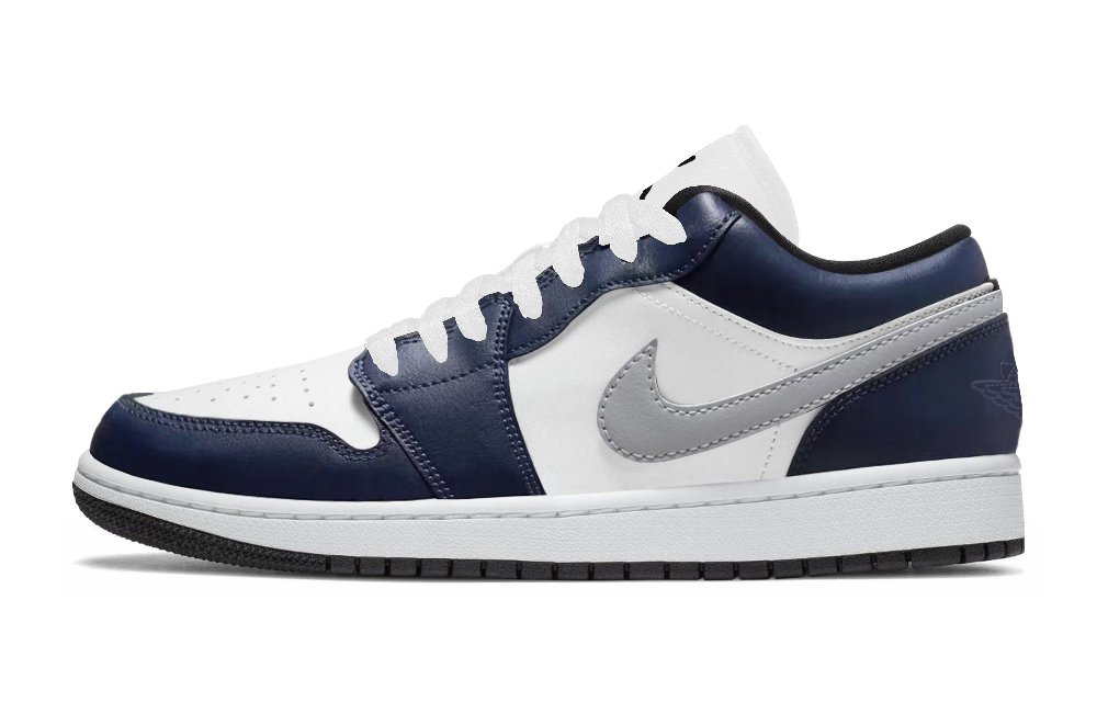Jordan Air Jordan 1 Abrasion Resistant Low top Skateboard Shoes Unisex White Blue