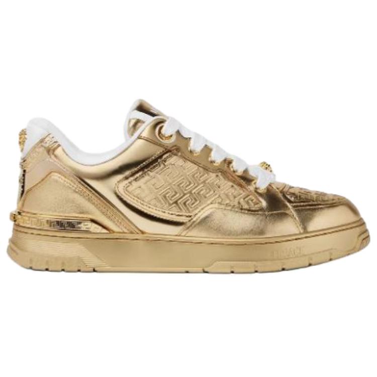VERSACE Biggie Basket Low top Skateboard Shoes Men's Gold