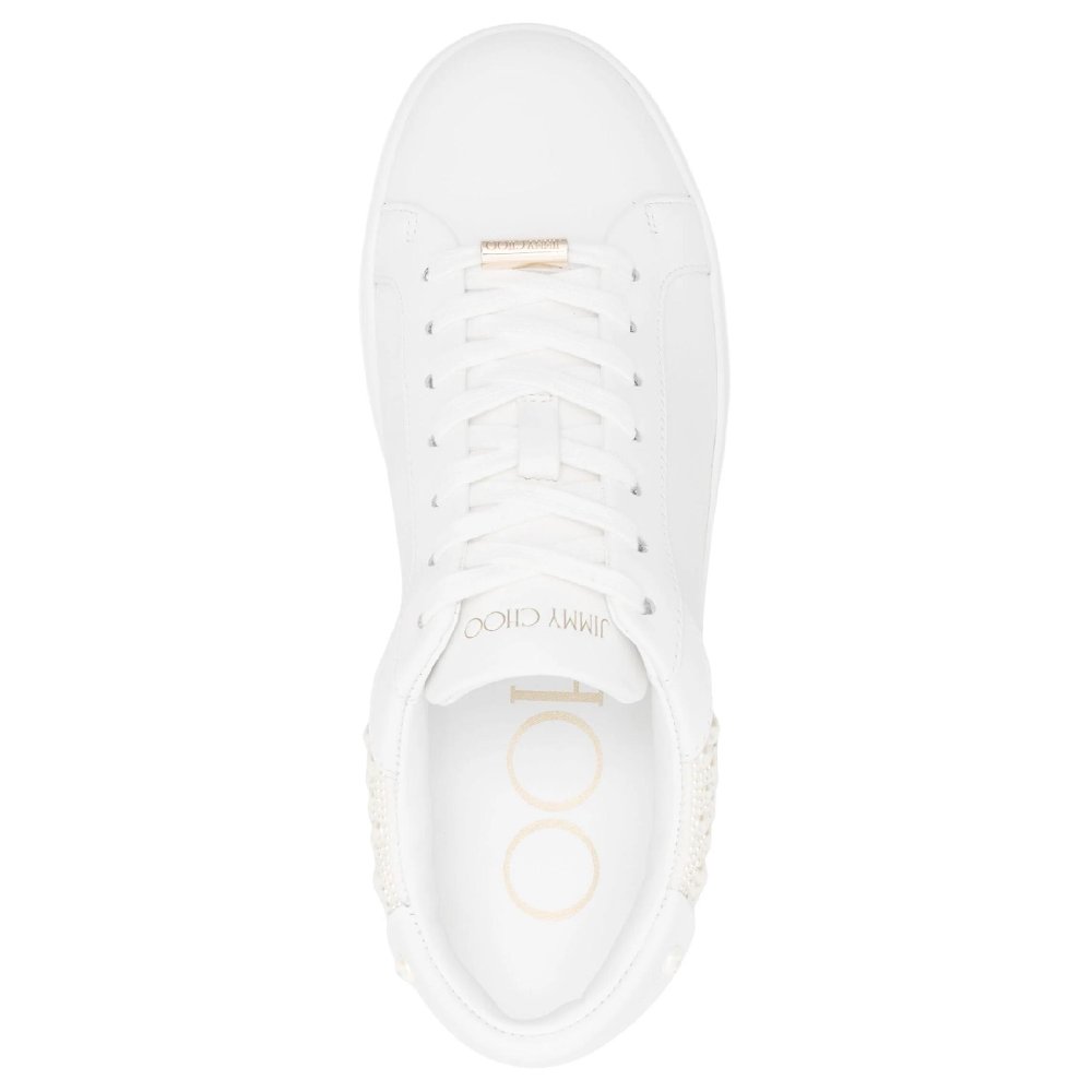 Jimmy Choo Rome Low-Top Skateboard Shoes Women's White