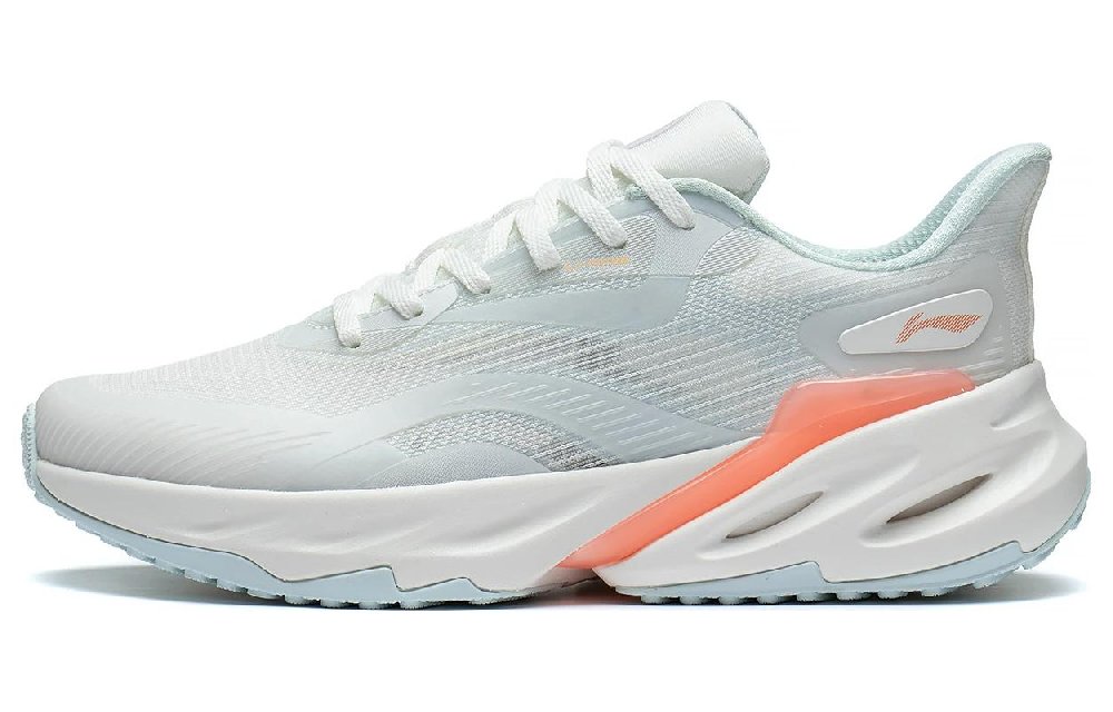 LiNing Joyful 2.0 Cushioning Wear-Resistant Rebound Low-Top Running Shoes Women's White Blue