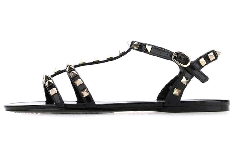 Valentino Rockstud One Strap Sandals Women's Black