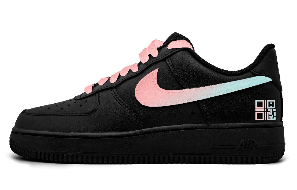 Nike Air Force 1 Low-Top Skateboard Shoes Unisex Blue Pink Gradient
