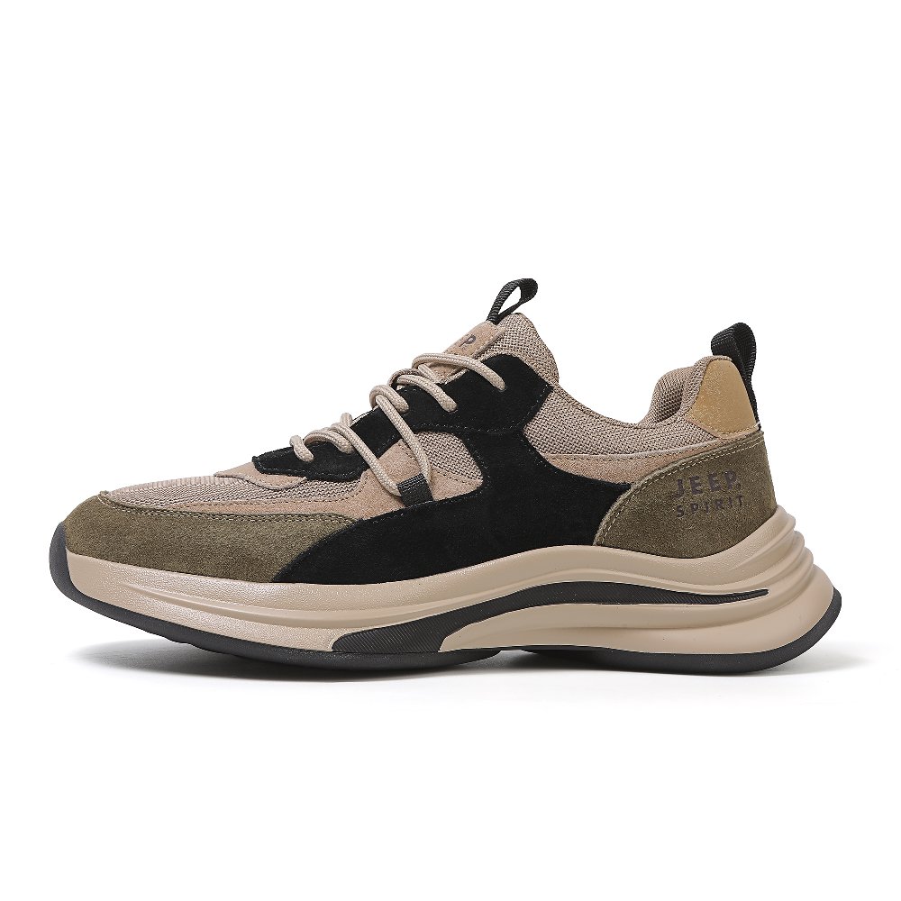 JEEP SPIRIT Low Top Casual Shoes Men's Cuba Brown