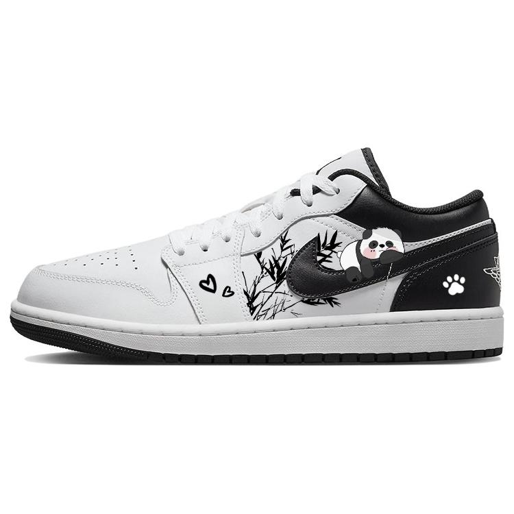 JORDAN Air JORDAN 1 Vintage Basketball Shoes Men Low-Top Black White