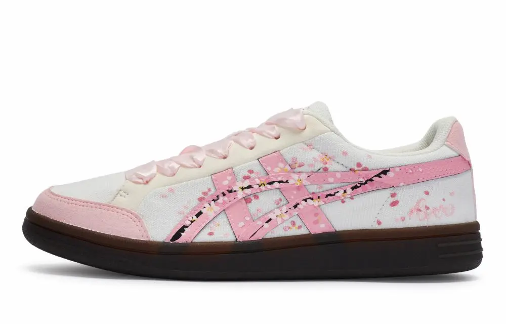 Onitsuka Tiger Advanti 811 Manufacturing, Sakurajima Girlish Low Top Skateboard Shoes Unisex White Pink