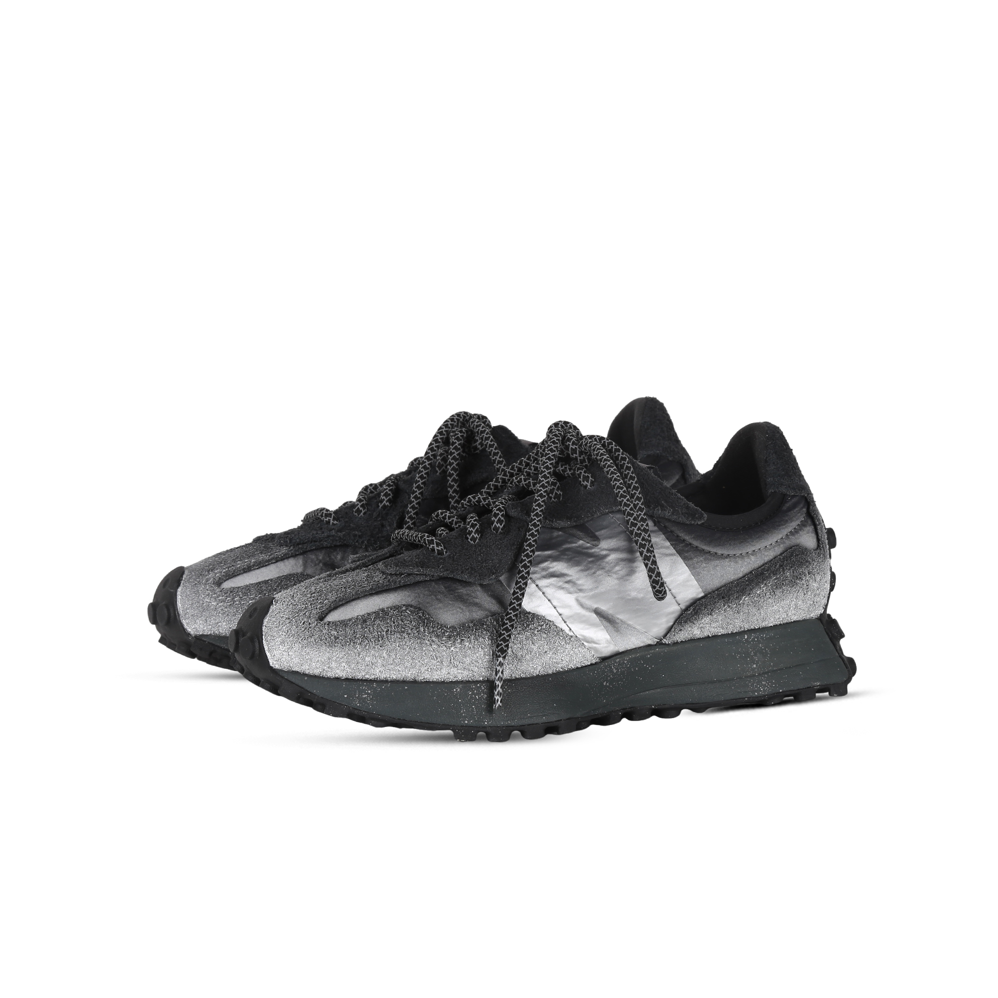 New Balance NB 327 Cushioning, Breathable, And Wide Coverage Low top Running Shoes Unisex Black Silver купить в интернет-магазине Yoocart с быстрой доставкой по России.