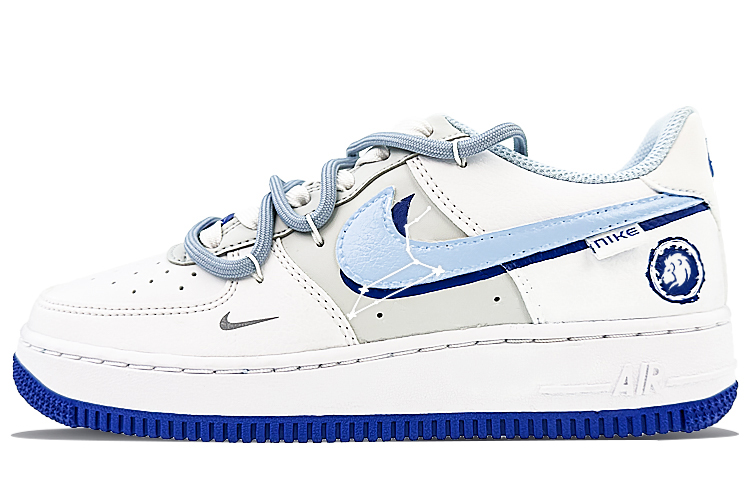 Nike Air Force 1 Low Low-Top Skateboard Shoes GS Sea Blue