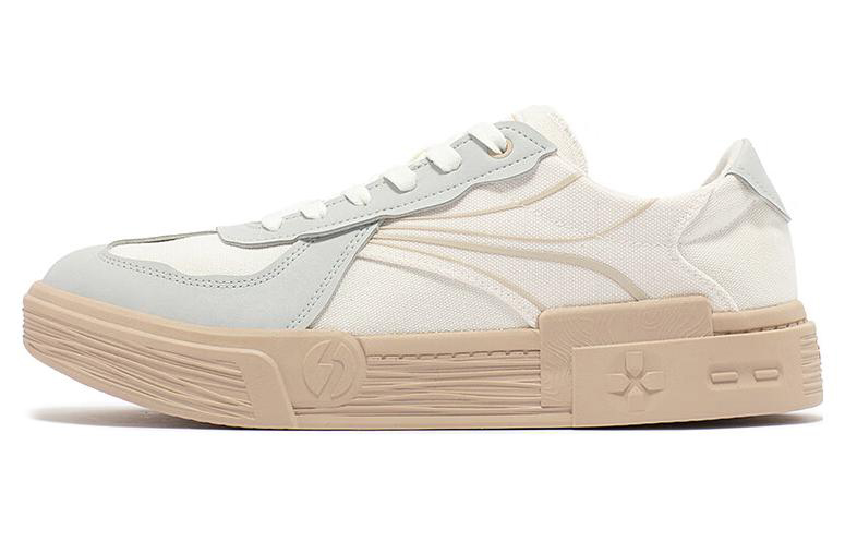 361° Anti Slip Wear Resistant Low Top Skateboard Shoes Men's White Gray