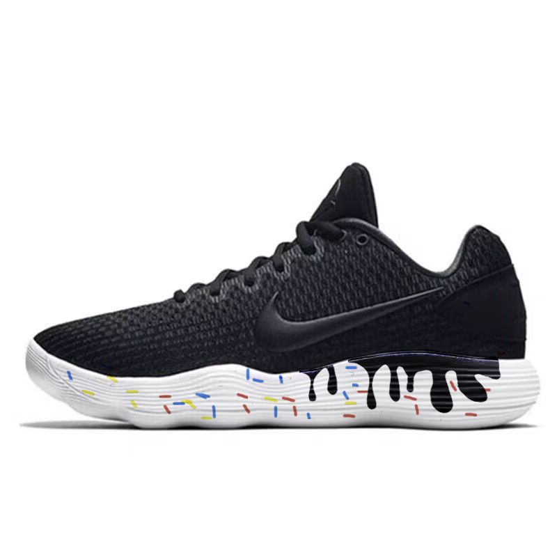 Nike Hyperdunk 2017 Anti-Slip Wear-Resistant Low-Top Basketball Shoes Men's Black White