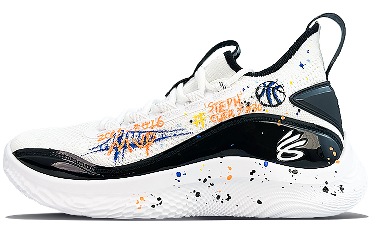 Under Armour Curry 8 Basketball Shoes Unisex Low-Top Black/Blue