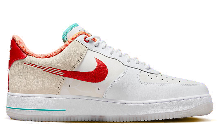 Nike Air Force 1 Low '07 Prm Just Do It White Red Teal купить в интернет-магазине Yoocart с быстрой доставкой по России.