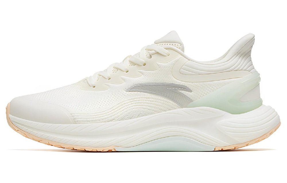 Anta Gen 3.0 Lite Cushioning, Slip Resistant, And Abrasion Resistant Low Top Running Shoes Women's Ivory White