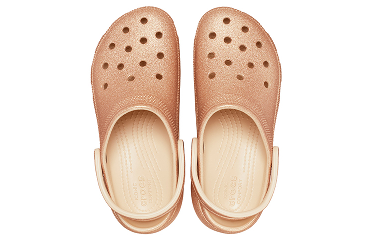 Crocs Classic Glitter Clogs 'Orange' Women's купить в интернет-магазине Yoocart с быстрой доставкой по России.