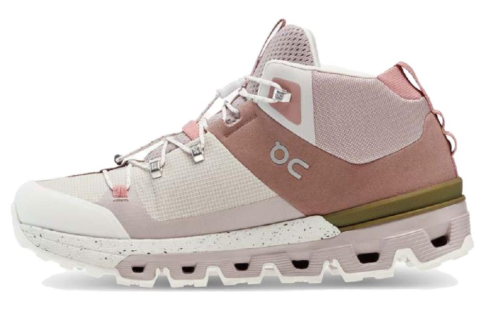 On Cloudtra Cushioning Mid-Top Hiking Shoes Women's Beige Pink