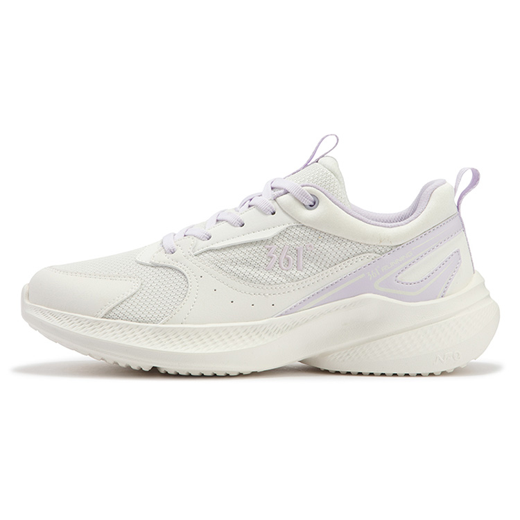 361° Anti Slip Wear Resistant Low Top Running Shoes Women's White Purple
