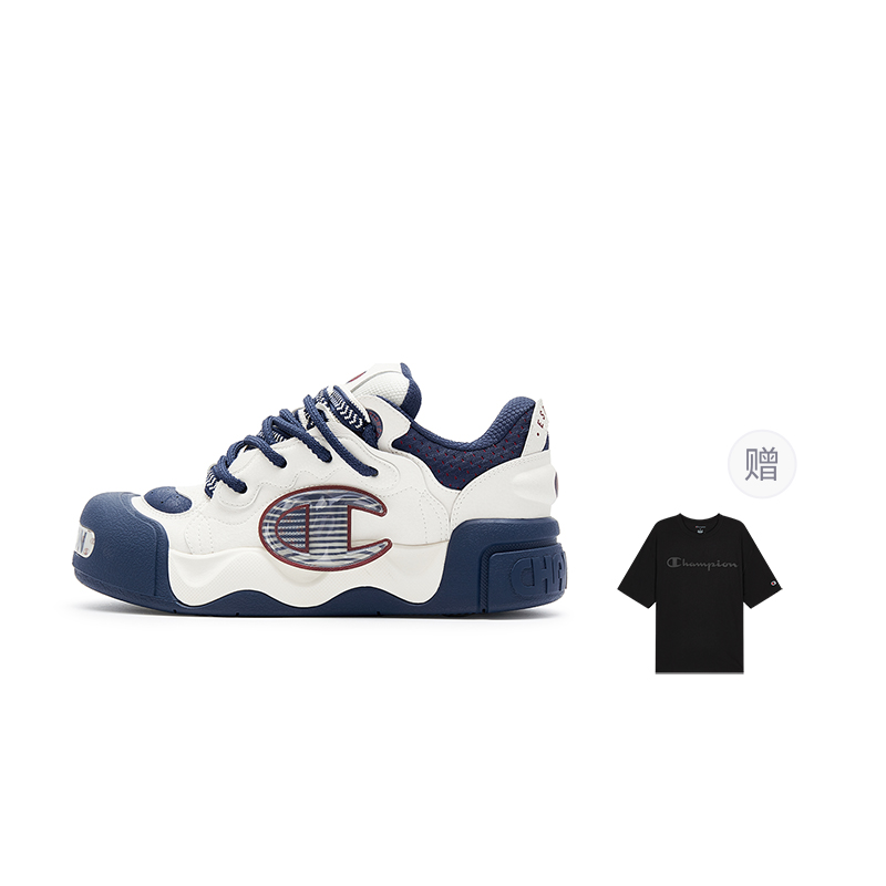 Champion Puffy Shoes AutoSkate V1 Low-Top Skateboard Shoes Men's Navy Blue